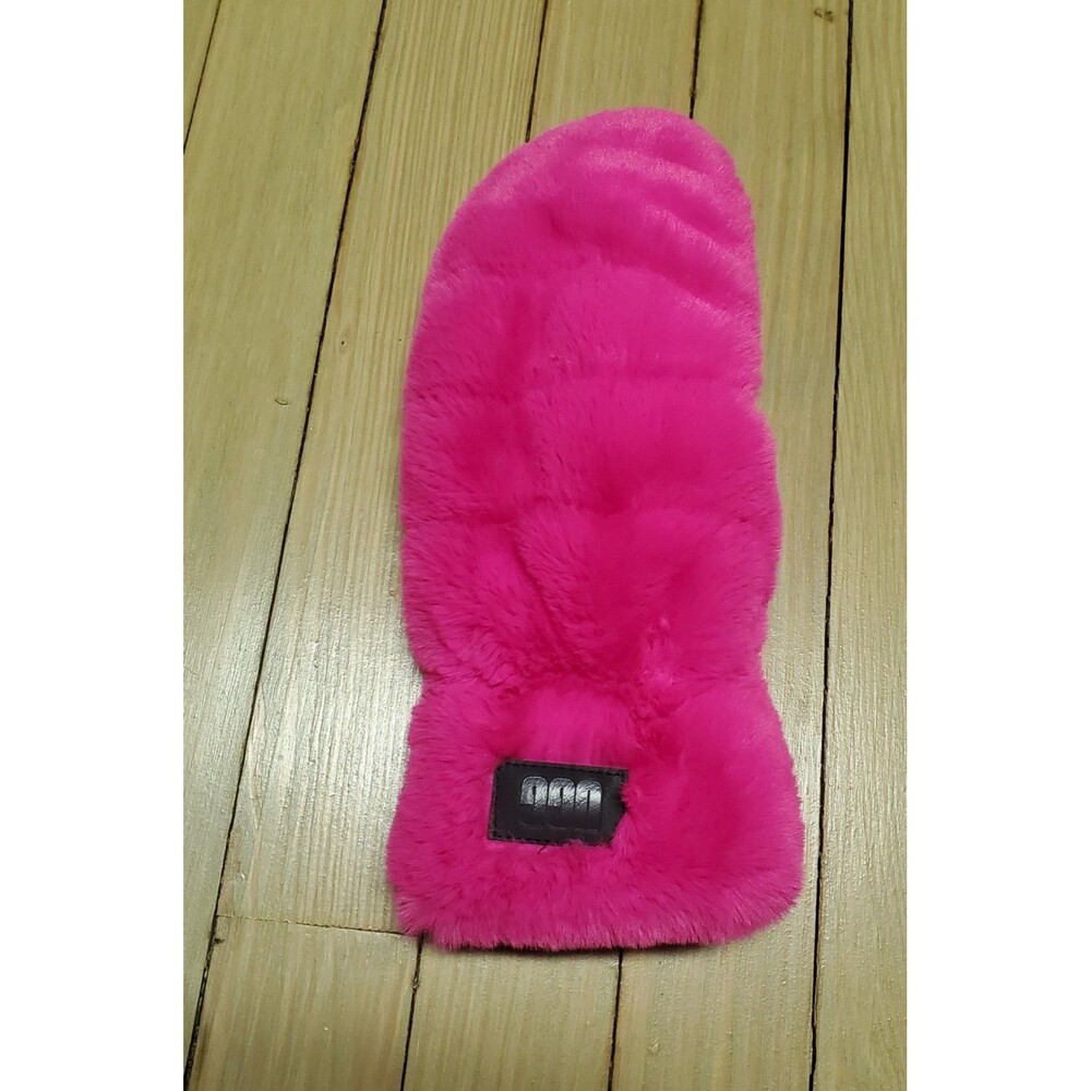 UGG Women's Quilted Faux Fur Mitten (1) In Neon Pink